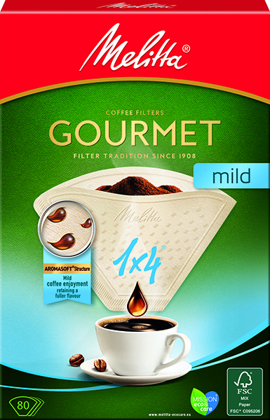 Papírové filtry Melitta® Gourmet® Mild #4 (1x4/80)