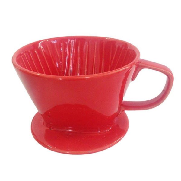 Keramický drip Kaffia 2-4 šálky červený