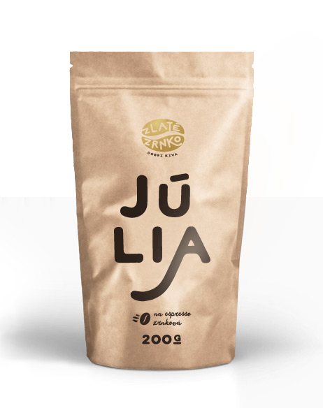 Káva Zlaté Zrnko - Júlia (Zmes arabica - 100%) "PESTRÁ"