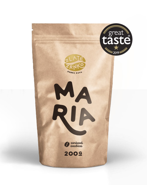 Káva Zlaté Zrnko - Maria (Směs 100% arabica) - "JEMNĚ OVOCNÁ"