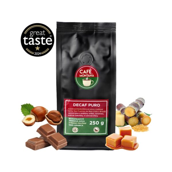 Decaf puro bezkofeinova kava zrno gt (c)